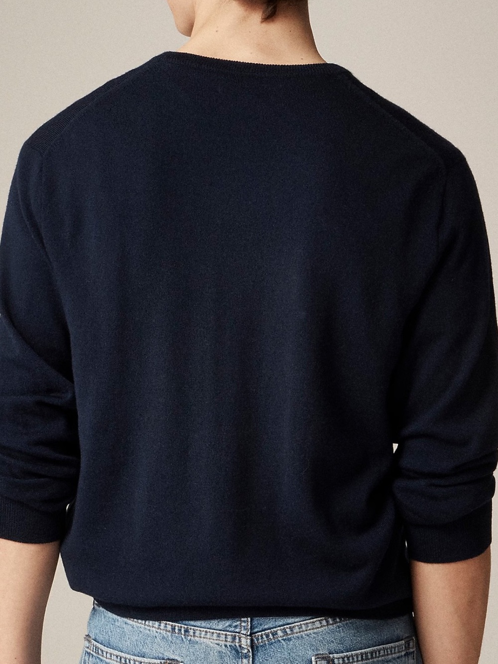 J. Crew Men's V-Neck Sweater in Navy - Picture 2 of 9